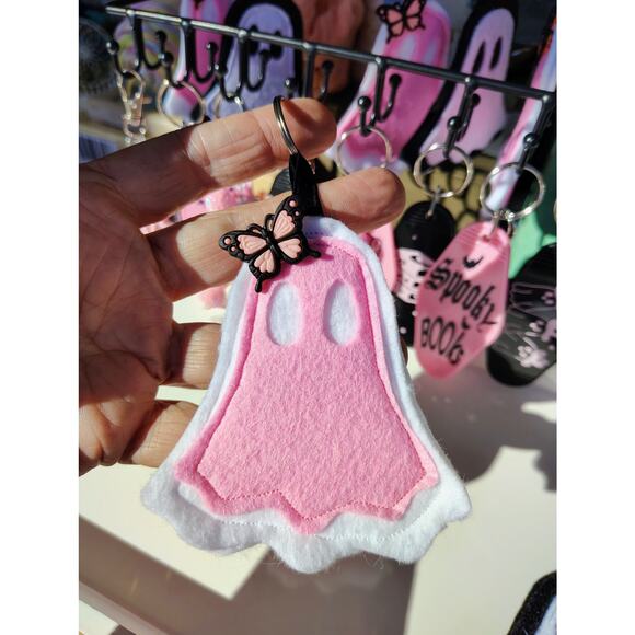 Cute Felt Ghost Keychain / Purse Charms BUNDLE 4 FOR 410 - Picture 6 of 11